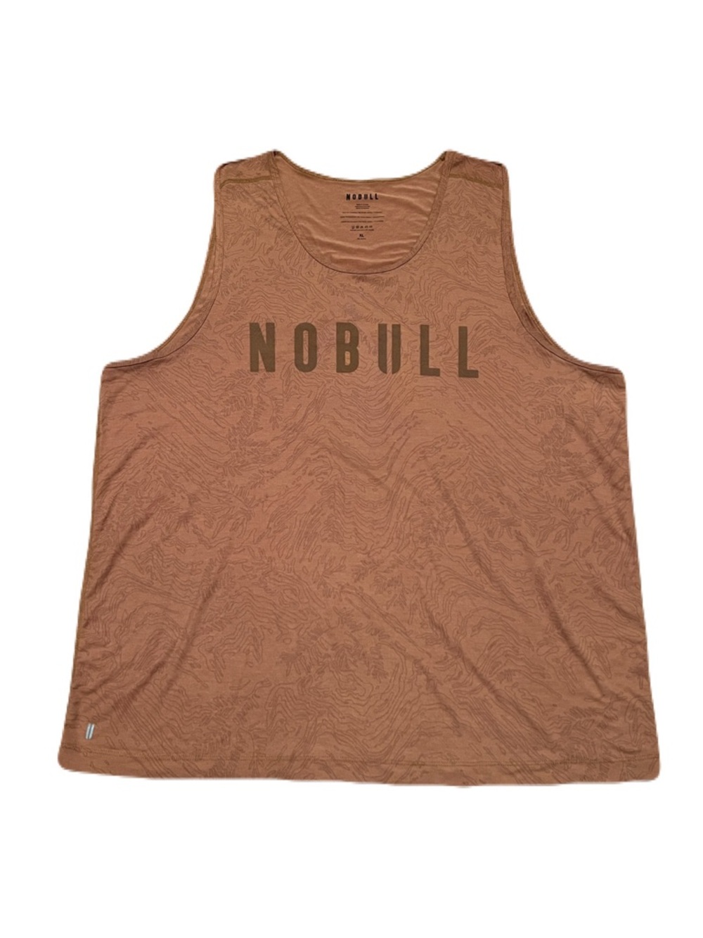 NoBull Muscle Sleeveless Tank Top in Topography Maps Brown, Men’s size XL